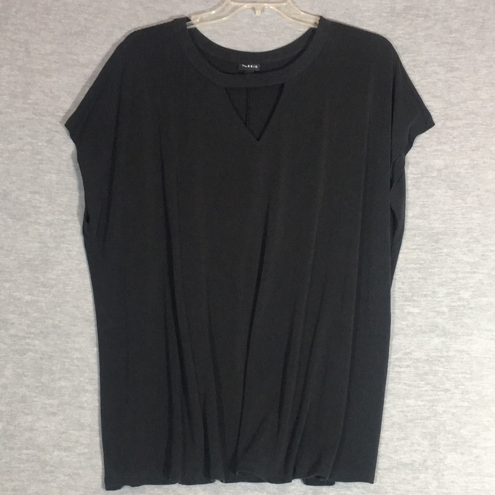 TORRID Buttery Soft Modal Oversized Relaxed Fit Flattering V Neck LongLine Tunic